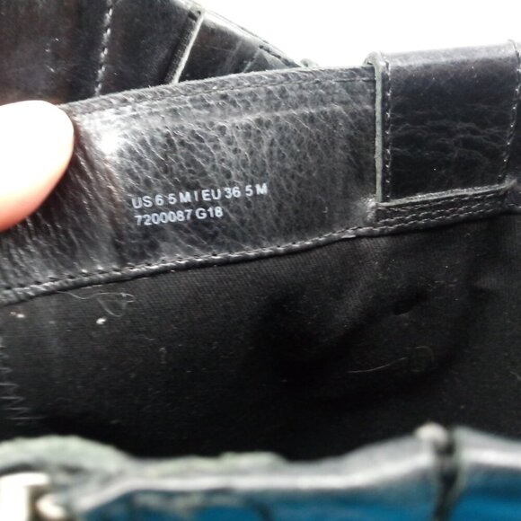 Patricia Nash Black Knee High Leather Riding Boots Size 6.5 Tooled Carlina - Picture 14 of 14